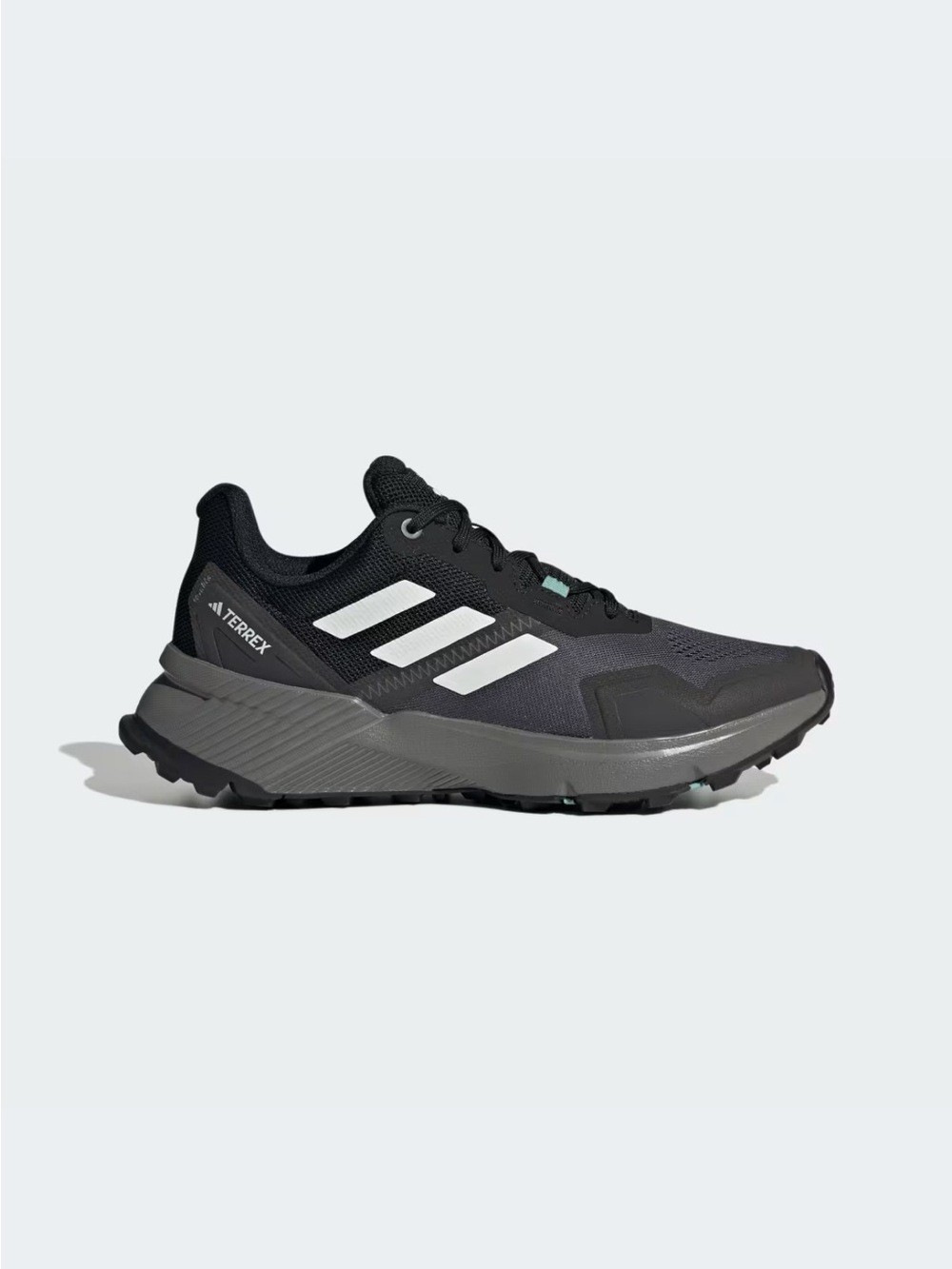 adidas Terrex Trail Running Shoes in Black and Gray with White Stripes